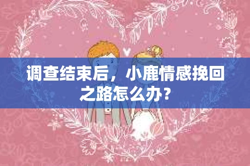调查结束后，小鹿情感挽回之路怎么办？