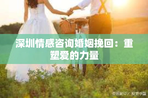 深圳情感咨询婚姻挽回：重塑爱的力量