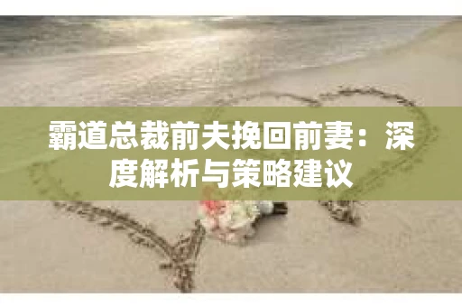 霸道总裁前夫挽回前妻：深度解析与策略建议
