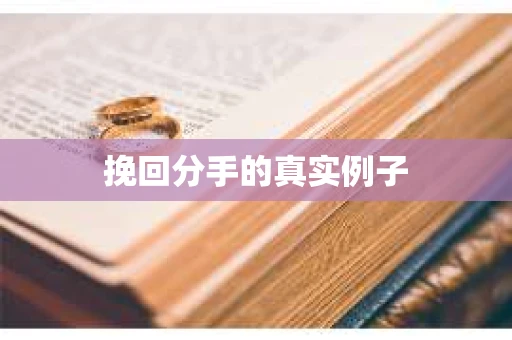 挽回分手的真实例子