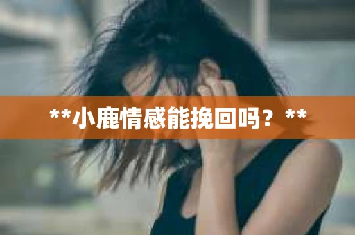**小鹿情感能挽回吗？**
