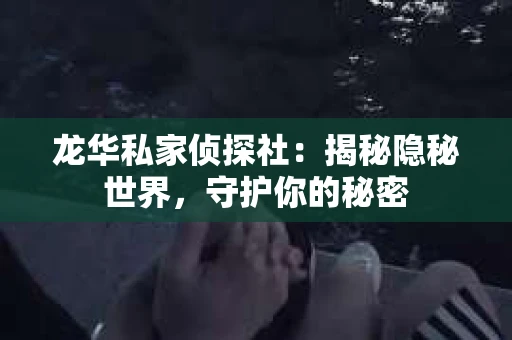 龙华私家侦探社：揭秘隐秘世界，守护你的秘密