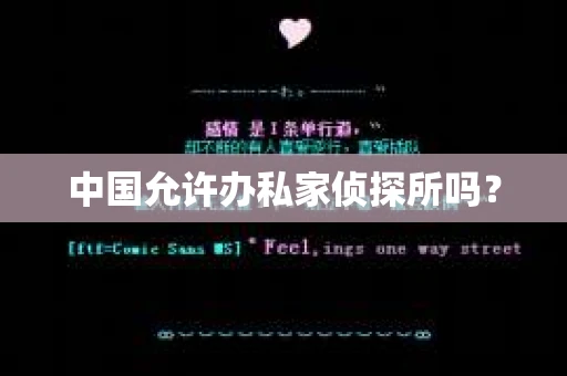 中国允许办私家侦探所吗？