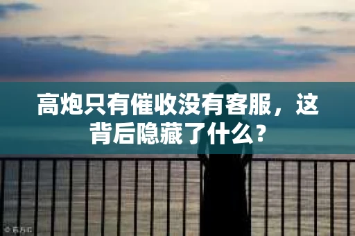 高炮只有催收没有客服，这背后隐藏了什么？