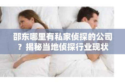 邵东哪里有私家侦探的公司？揭秘当地侦探行业现状