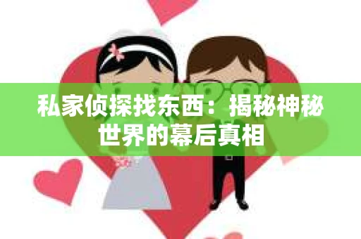 私家侦探找东西：揭秘神秘世界的幕后真相