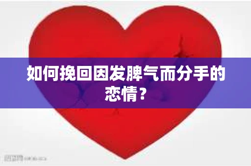如何挽回因发脾气而分手的恋情？