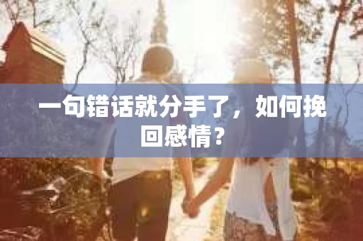 一句错话就分手了，如何挽回感情？
