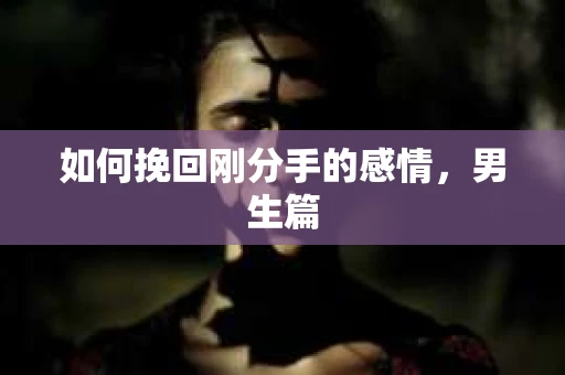 如何挽回刚分手的感情，男生篇