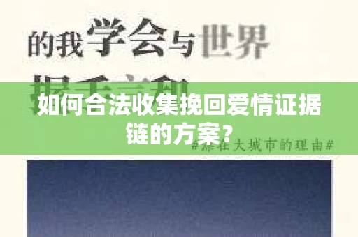 如何合法收集挽回爱情证据链的方案？
